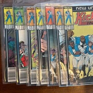 Vintage 1987 New Universe Kickers Inc. Lot Of 7 Comic Books